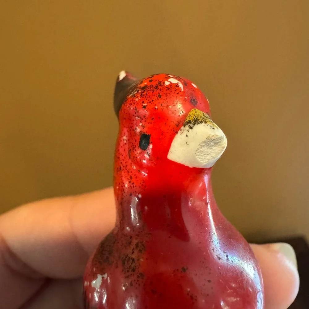 Vintage Porcelain North American Cardinal‎ Bird Figurine Remembrance In Memory